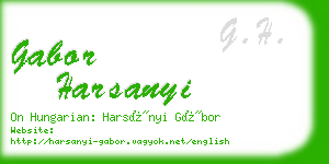 gabor harsanyi business card